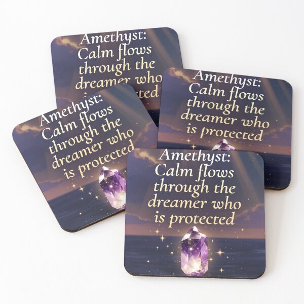 Item preview, "Amethyst: Calm flows through the dreamer who is protected.” designed and sold by DreamerJeri.