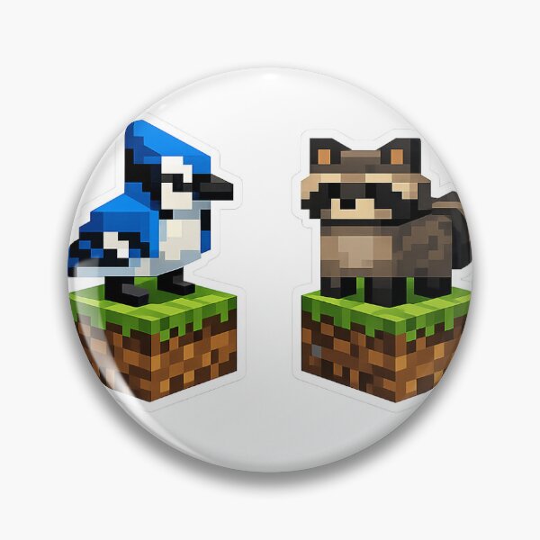 Item preview, Blocky Bird And Blue Jay Duo In Pixel Art designed and sold by TrendHooper.