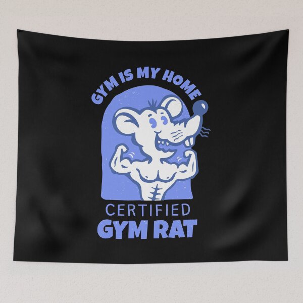 Item preview, Funny Gym Rat design for Fitness & Bodybuilding Fans. Motivational Workout Design. designed and sold by SIR13.