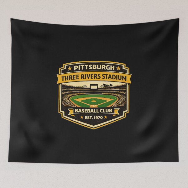 Item preview, Vintage Three Rivers Stadium Shirt, Pittsburgh Baseball Retro Tee, Classic Ballpark Interior Design designed and sold by GhostDawgs.