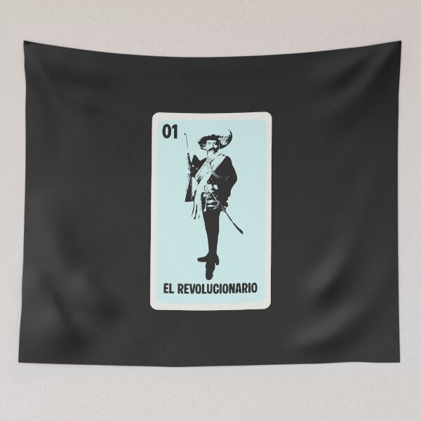 Item preview, Emiliano Zapata Loteria Card Blue designed and sold by Lone Frog.