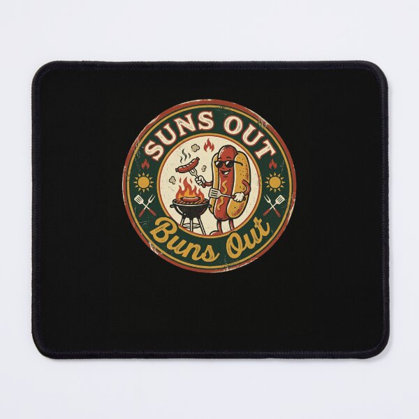 Item preview, Suns Out Buns Out Funny Hot Dog Grilling BBQ designed and sold by snowry.