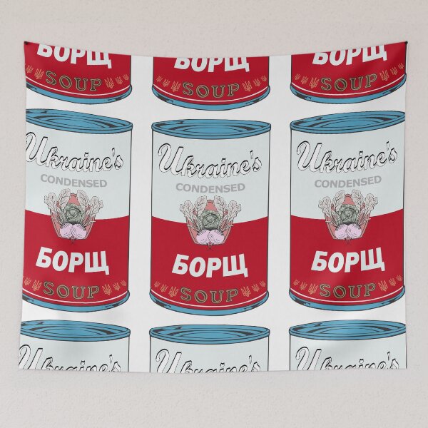 Item preview, Borscht Soup БОРЩ Pop Art – Ukrainian Food Lover Gift Retro Design designed and sold by Groenendijk.