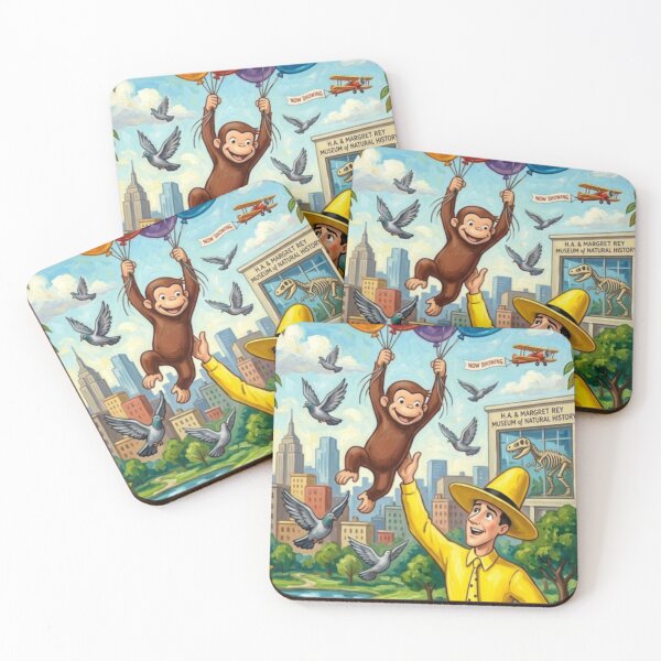 Item preview, Adventure in the Big City: Curious George Oil Art  designed and sold by Art's Diner.