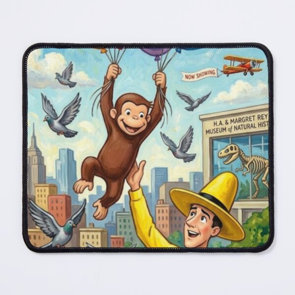 Item preview, Adventure in the Big City: Curious George Oil Art designed and sold by Art's Diner.