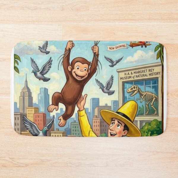 Item preview, Adventure in the Big City: Curious George Oil Art  designed and sold by Art's Diner.