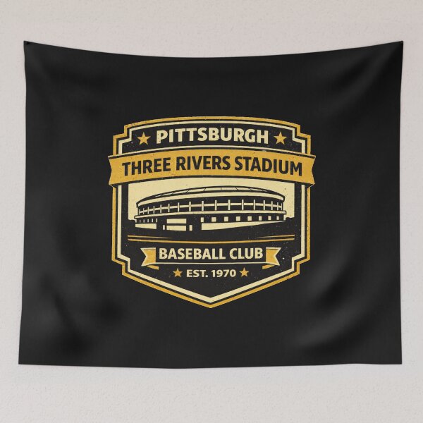 Item preview, Three Rivers Stadium Shirt, Pittsburgh Vintage Ballpark Exterior, Retro Baseball Stadium Tee designed and sold by GhostDawgs.