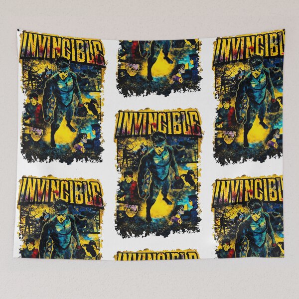 Item preview, Invincible Dark Battle Collage – Blood Comic Style designed and sold by Polarisofficial.