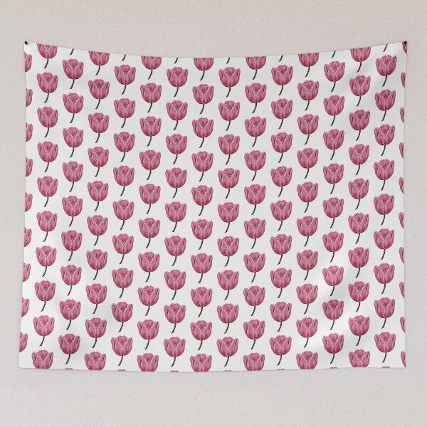 Item preview, Pink Tulip Embroidery Patch Botanical Floral designed and sold by Fikuall.