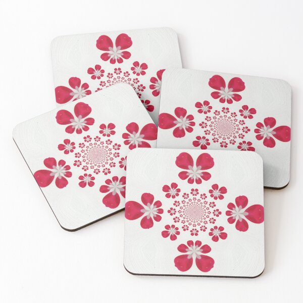 Aperçu de l'œuvre Red Floral Mandala – Clean Botanical Symmetry créée et vendue par SilentBloomLab.