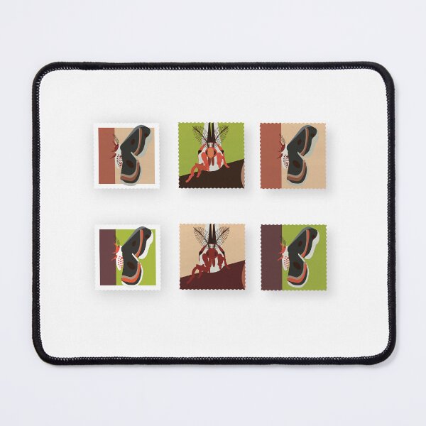 Item preview, Stamp themed moth art (no background) designed and sold by nightvisdes.