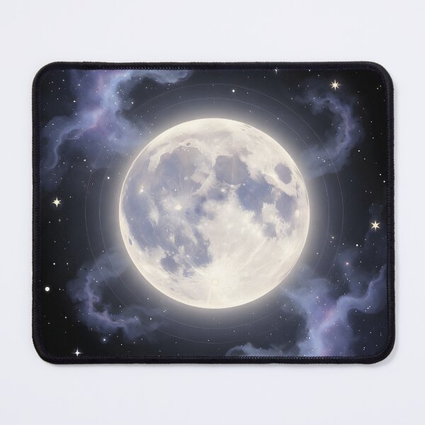 Item preview, Glowing Full Moon with Nebula designed and sold by LunarVault.