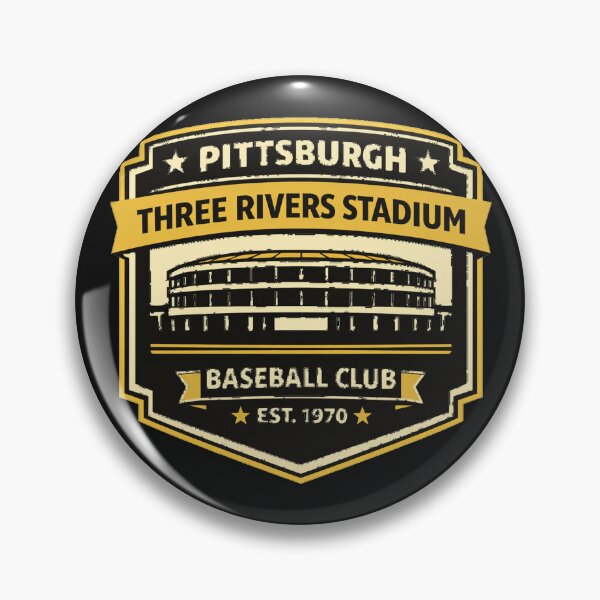 Artikelvorschau, Pittsburgh Three Rivers Stadium T-Shirt, Vintage Baseballstadion, Retro-Außenabzeichen entworfen und verkauft von GhostDawgs.
