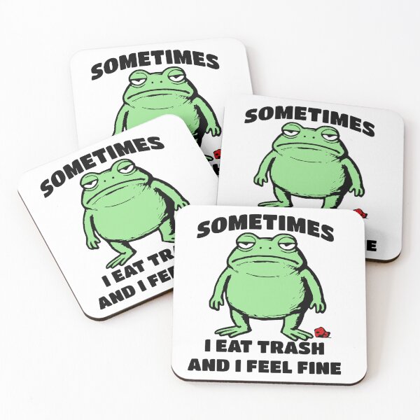 Item preview, Funny Frog Shirt | Sometimes I Eat Trash & I Feel Fine | Weird Unhinged Meme Tee Light shirt  designed and sold by rvanderveken.