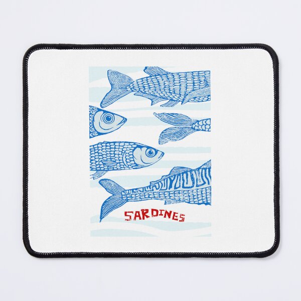 Item preview, Retro Vintage - Blue Sardines designed and sold by ArtPlus+.