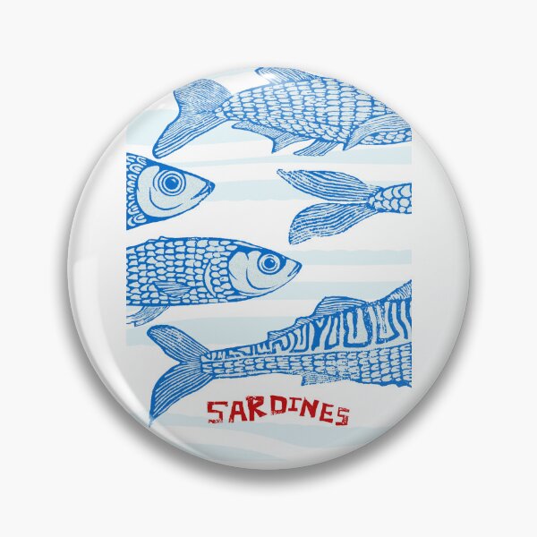 Item preview, Retro Vintage - Blue Sardines designed and sold by ArtPlus+.