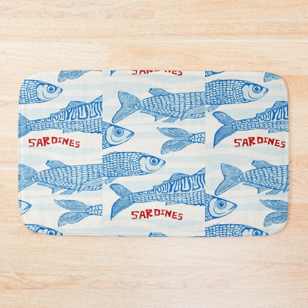 Item preview, Retro Vintage - Blue Sardines designed and sold by ArtPlus+.