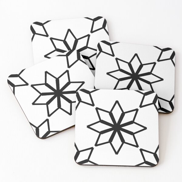 Aperçu de l'œuvre Motif minimaliste d'étoiles géométriques noires | Art floral moderne | Style scandinave sans couture créée et vendue par PodXDesigns.
