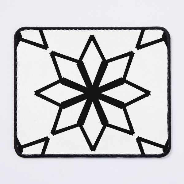 Item preview, Minimalist Black Geometric Star Pattern | Modern Floral Line Art | Seamless Scandinavian Style designed and sold by PodXDesigns.