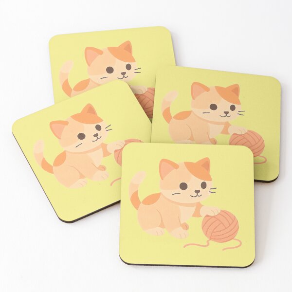 Item preview, Kitten playing with a ball of yarn designed and sold by Mirevi1.