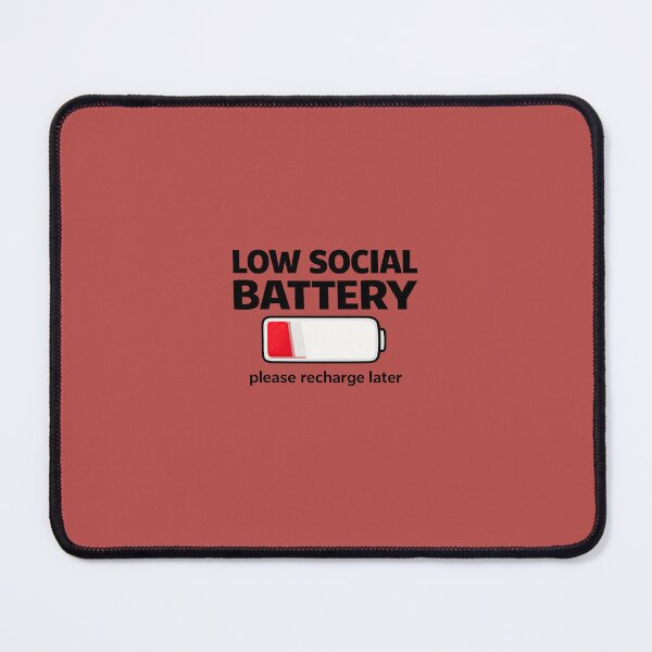 Item preview, Warning Low Social Battery designed and sold by aicharoman.