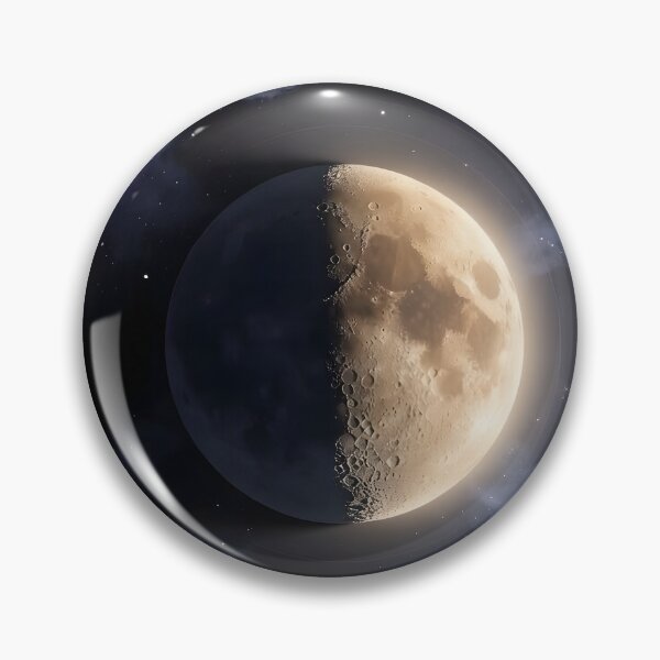Item preview, First Quarter Moon with Nebula designed and sold by LunarVault.