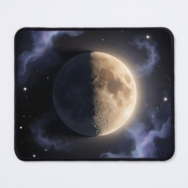 Item preview, First Quarter Moon with Nebula designed and sold by LunarVault.