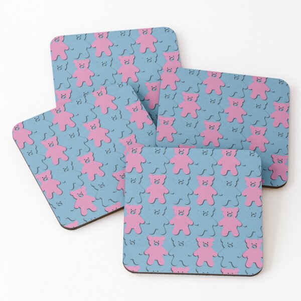 Item preview, Pink and Blue Teddy Bear Pattern Design designed and sold by IntelliMindDesigns.