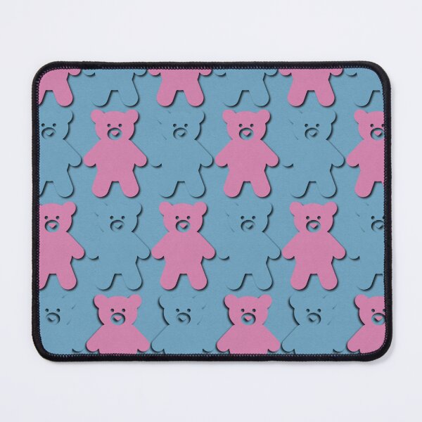 Item preview, Pink and Blue Teddy Bear Pattern Design designed and sold by IntelliMindDesigns.