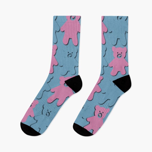 Item preview, Pink and Blue Teddy Bear Pattern Design designed and sold by IntelliMindDesigns.