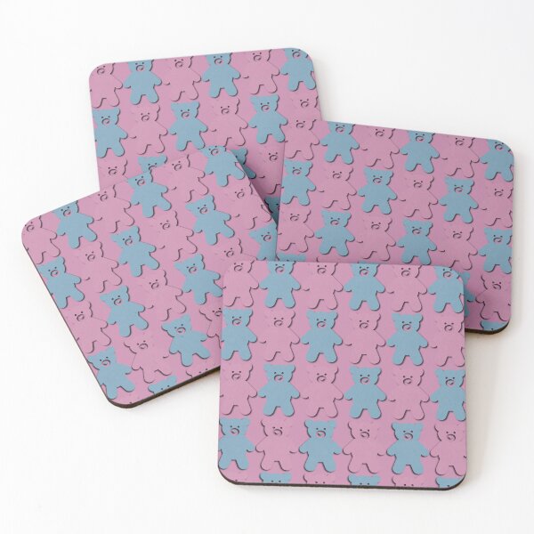 Item preview, Blue and Pink Teddy Bear Pattern Design designed and sold by IntelliMindDesigns.