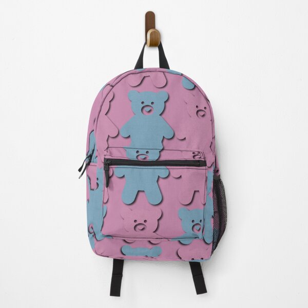 Item preview, Blue and Pink Teddy Bear Pattern Design designed and sold by IntelliMindDesigns.