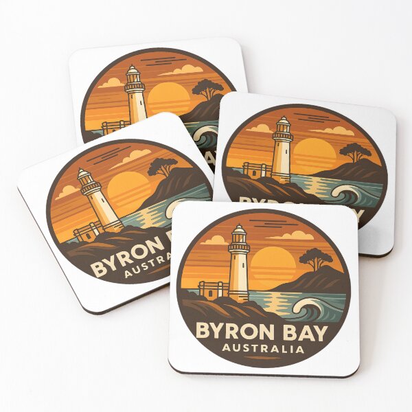 Item preview, Byron Bay Australia – Retro Lighthouse Sunset Travel designed and sold by LoveLabDesign.