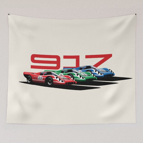 Item preview, Porsche 917 Racing Team Illustration designed and sold by blackdogshop.