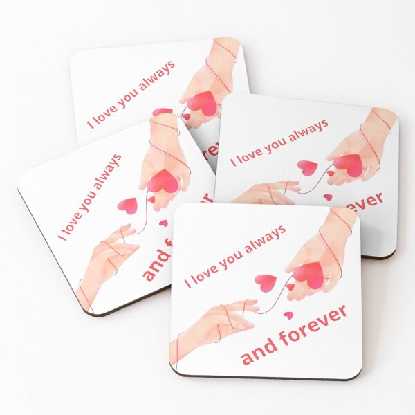 Item preview, Romantic Hands with Red Hearts - I love you always and forever designed and sold by PeplumiArt.