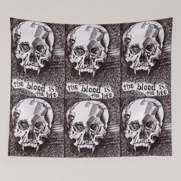 Item preview, Dracula Quote Vampire Skull Black & White Illustration designed and sold by Cass Harker Studio.