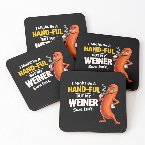 Item preview, I Might Be A Handful But My Wiener Isn’t, Sarcastic Dirty Humor T-Shirt, Adult Meme Tee, Funny Wiener Joke Shirt designed and sold by VibeOffline Studio.