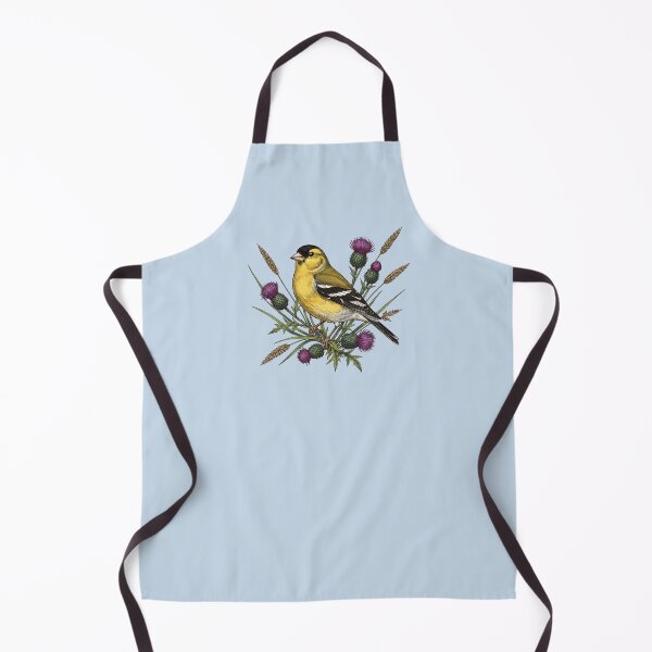 Item preview, American Goldfinch Among Blooming Purple Thistle designed and sold by BirdsnStuff.