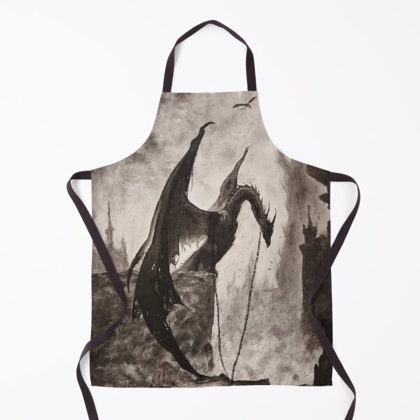 Item preview, Chained Dragon in Ruined Kingdom (Dark Fantasy Charcoal Drawing) designed and sold by Chris Ott Creates.