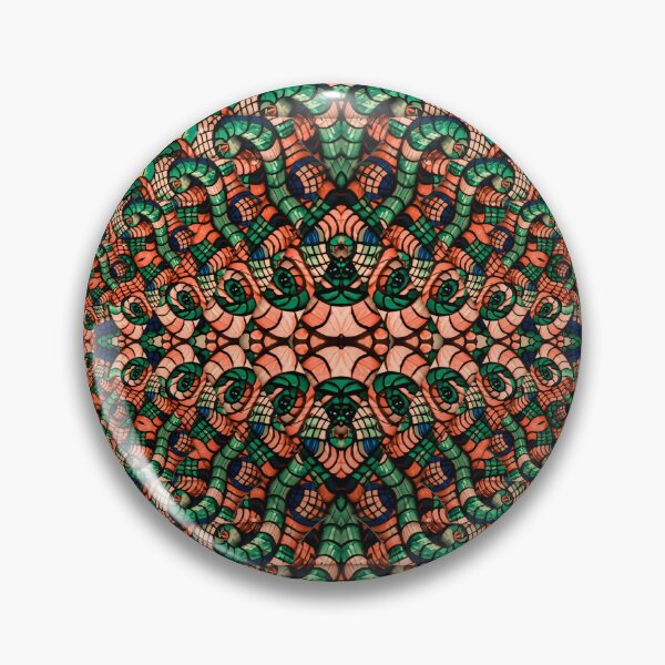 Item preview, Emerald Mandala Kaleidoscope | Boho Coral Green Psychedelic Tapestry Pattern designed and sold by The Hand That Listens.
