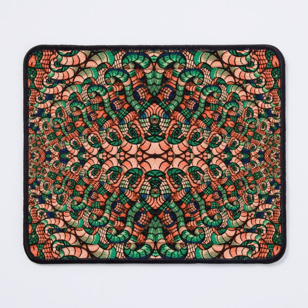 Item preview, Emerald Mandala Kaleidoscope | Boho Coral Green Psychedelic Tapestry Pattern designed and sold by The Hand That Listens.