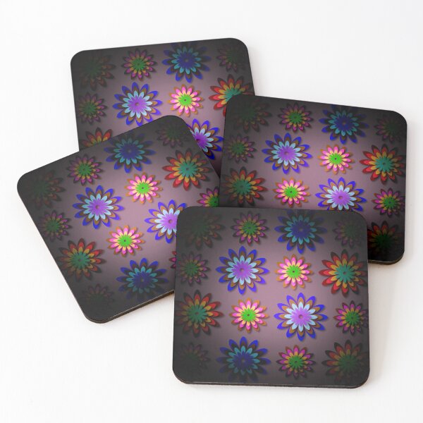 Item preview, Colorful Floral Pattern with Dark Background Design designed and sold by IntelliMindDesigns.