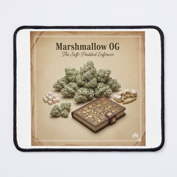 Item preview, MARSHMALLOW OG: THE VELVET IRON FIST | VINTAGE BOTANICAL ARCHIVE POSTER designed and sold by The Cannabis Chronicles.