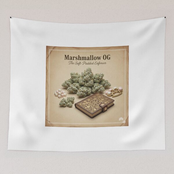 Item preview, MARSHMALLOW OG: THE VELVET IRON FIST | VINTAGE BOTANICAL ARCHIVE POSTER designed and sold by The Cannabis Chronicles.