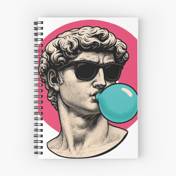 Item preview, Vaporwave David Statue with Blue Bubblegum - Aesthetic Pop Art designed and sold by Native-Grid.