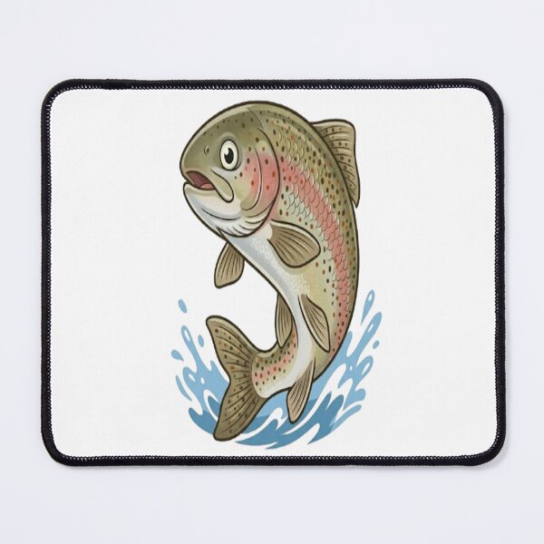 Item preview, Rainbow Trout Classic Cartoon - Vintage Fly Fishing Art designed and sold by ClaussShop.
