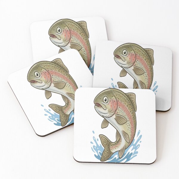 Item preview, Rainbow Trout Classic Cartoon - Vintage Fly Fishing Art designed and sold by ClaussShop.