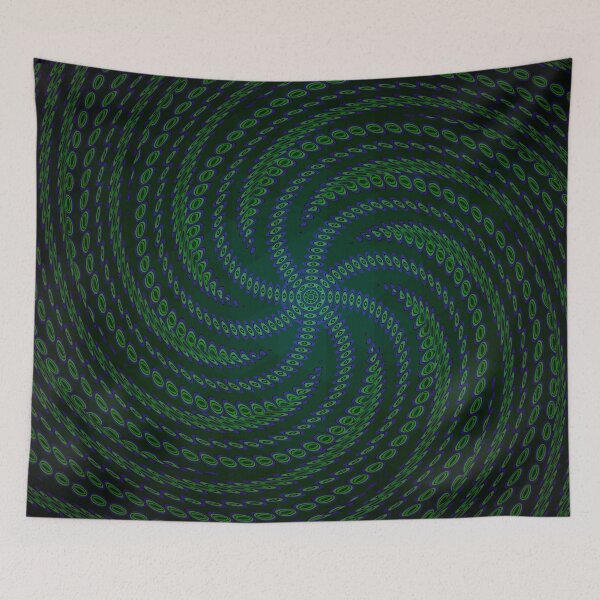 Item preview, Spiral Green and Blue Pattern Design designed and sold by IntelliMindDesigns.