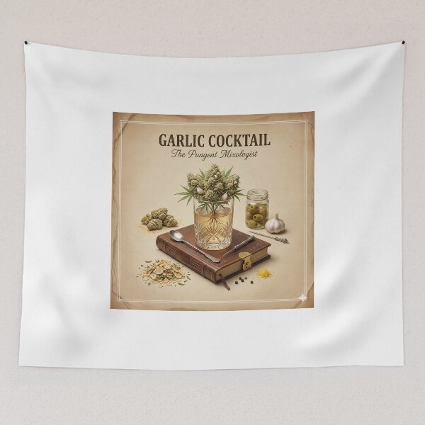 Item preview, GARLIC COCKTAIL: THE UMAMI MASTERPIECE | VINTAGE BOTANICAL ARCHIVE POSTER designed and sold by The Cannabis Chronicles.