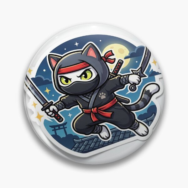 Item preview, Cat cute ninja designed and sold by NerdGeekStoreBR.
